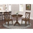 Pemberly Row Antique 3-Piece Dining Set with Mahogany Wood Finish