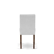 Pemberly Row 5-Piece Dining Set in Antique Walnut with Light Gray Seats