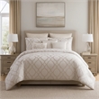 Pemberly Row 10-Piece King Comforter Set with Quatrefoil Prints in White