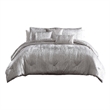 Pemberly Row 7-Piece Queen Comforter Set with Crinkle Texture in Silver