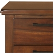 Pemberly Row 2-Drawer Nightstand with Chamfered Legs and Pulls in Brown