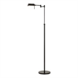 Pemberly Row 10W LED Floor Lamp with Swing Arm and Dimmer in Black