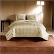 Pemberly Row 3-Piece King Coverlet Set with Square Pattern in Gold