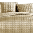 Pemberly Row 3-Piece King Coverlet Set with Square Pattern in Gold