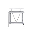 Pemberly Row Writing Desk with V-Shaped Metal Frame and 3 Drawers in White