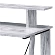 Pemberly Row Writing Desk with V-Shaped Metal Frame and 3 Drawers in White