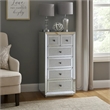 Pemberly Row 6-Drawer Mirrored Cabinet with Faux Diamond Inlays in Silver