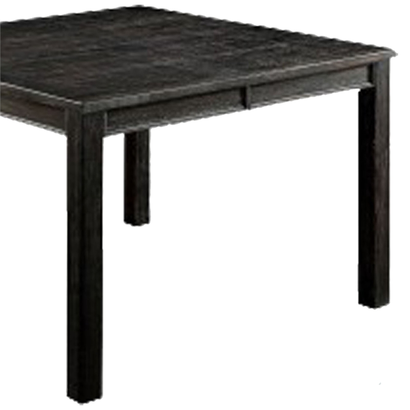 Pemberly Row Counter Height Table with Block Legs in Antique Black