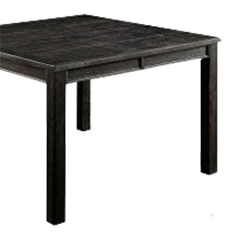 Pemberly Row Counter Height Table with Block Legs in Antique Black