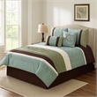 Pemberly Row 6-Piece King Comforter Set with Embroidery in Green and Blue