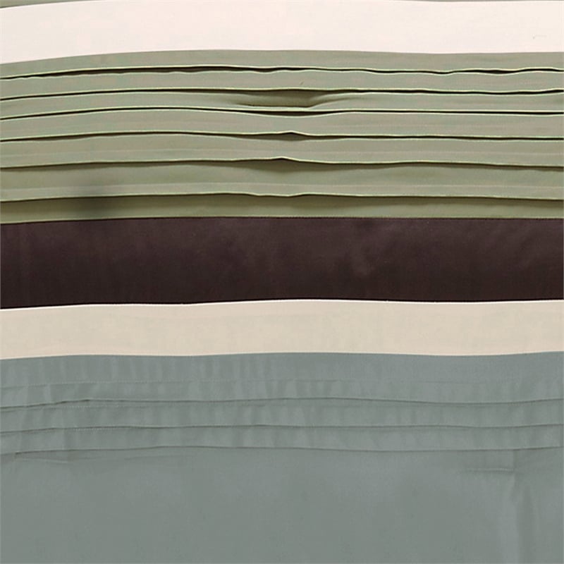Pemberly Row 6-Piece King Comforter Set with Embroidery in Green and Blue