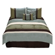 Pemberly Row 6-Piece King Comforter Set with Embroidery in Green and Blue