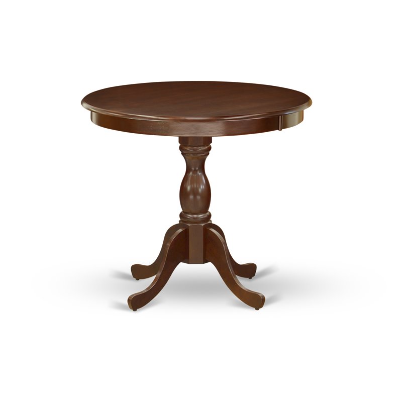 Pemberly Row 3-Piece Dining Set Rubber Wood Panel Back Mahogany Finish