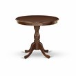Pemberly Row 3-Piece Dining Set Rubber Wood Panel Back Mahogany Finish