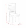 Pemberly Row 3-Piece Dining Set in Linen White with Slat Back Chairs