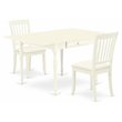 Pemberly Row 3-Piece Dining Set in Linen White with Slat Back Chairs