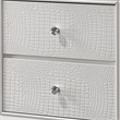 Pemberly Row Nightstand with 2 Front Drawers and Metal Knobs in White