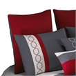 Pemberly Row 8-Piece King Comforter Set with Trellis Pattern in Red