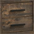 Pemberly Row Nightstand with 2 Drawers on Block Legs in Brown