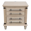 Pemberly Row Parawood 2-Drawer Nightstand with USB Charging Unfinished