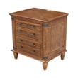 Pemberly Row 2-Drawer Nightstand with USB Charging in Bourbon Brown
