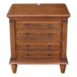 Pemberly Row 2-Drawer Nightstand with USB Charging in Bourbon Brown