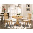 Pemberly Row 3-Piece Light Oak Dining Set with Natural Wood Chairs