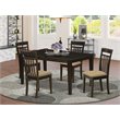 Pemberly Row 5-Piece Wood Dining Table and Chair Set in Cappuccino