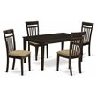 Pemberly Row 5-Piece Wood Dining Table and Chair Set in Cappuccino