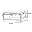 Pemberly Row Scalloped Top Coffee Table with Queen Anne Legs in White