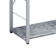 Pemberly Row Bookshelf with 4 Shelves and X Shape Frame in Silver and Gray