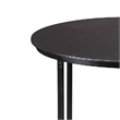 Pemberly Row Round Metal Frame Side Table with Tubular Legs in Black