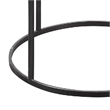 Pemberly Row Round Metal Frame Side Table with Tubular Legs in Black