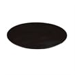 Pemberly Row Round Metal Frame Side Table with Tubular Legs in Dark Brown