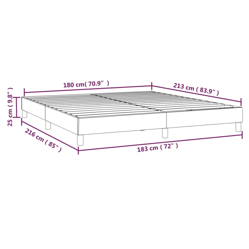 Pemberly Row California King Faux Leather Bed Frame 85x72x9.8