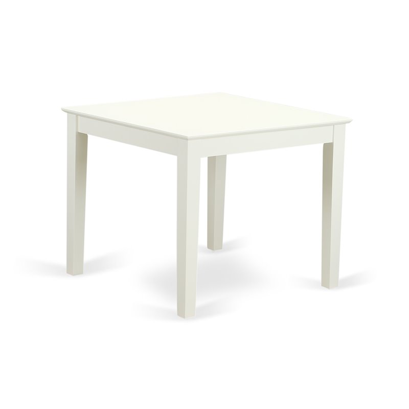 Pemberly Row 3-Piece Wood Table and Chairs Set in Linen White