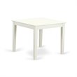 Pemberly Row 3-Piece Wood Table and Chairs Set in Linen White