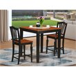 Pemberly Row 3-Piece Counter Height Pub Dining Set in Black and Cherry