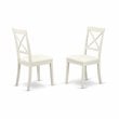 Pemberly Row 6-Piece Wood Dining Table Set in Linen White with Bench