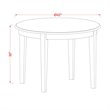 Pemberly Row 3-Piece Wood Round Dining Table Set in Linen White