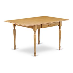 Pemberly Row Rectangular Wood Dining Table with Drop Leaves in Oak