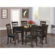 Pemberly Row 7-Piece Dining Set with Table & Chairs in Cappuccino