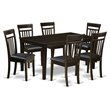 Pemberly Row 7-Piece Dining Set with Table & Chairs in Cappuccino