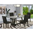 Pemberly Row V-Style 5-Piece Dining Room Set in Black/Cement Finish