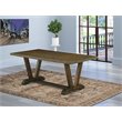 Pemberly Row Rectangle Dining Table in Distressed Jacobean Wood Finish