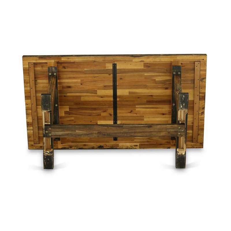 Pemberly Row Rectangle Dining Table in Distressed Jacobean Wood Finish