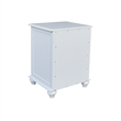 Pemberly Row Solid Wood Nightstand with Storage Cabinet in Classic White