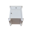 Pemberly Row Solid Wood Nightstand with Storage Cabinet in Classic White