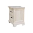 Pemberly Row Wood 2-Drawer Nightstand with USB Charging Port Unfinished