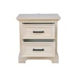 Pemberly Row Wood 2-Drawer Nightstand with USB Charging Port Unfinished